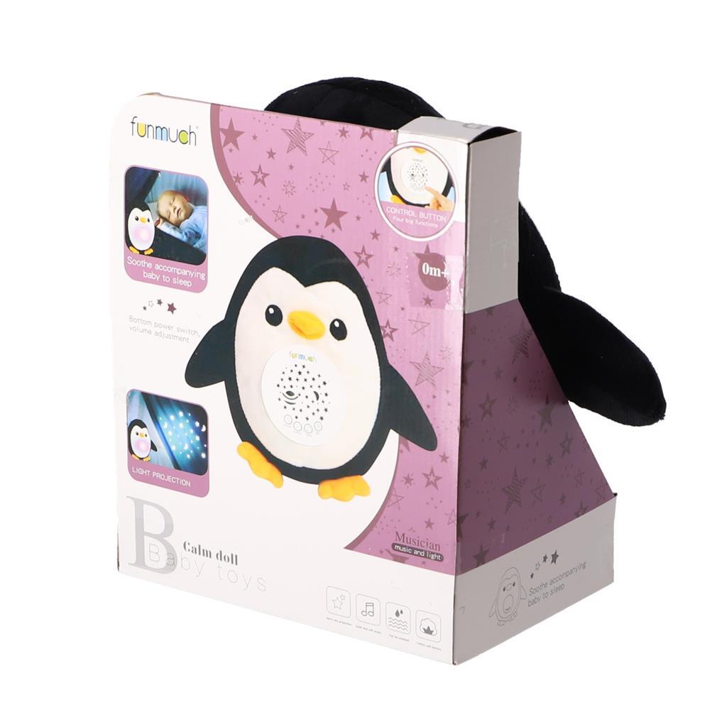 Overige Merken Knuffelprojector Pinguïn + Licht En Geluid