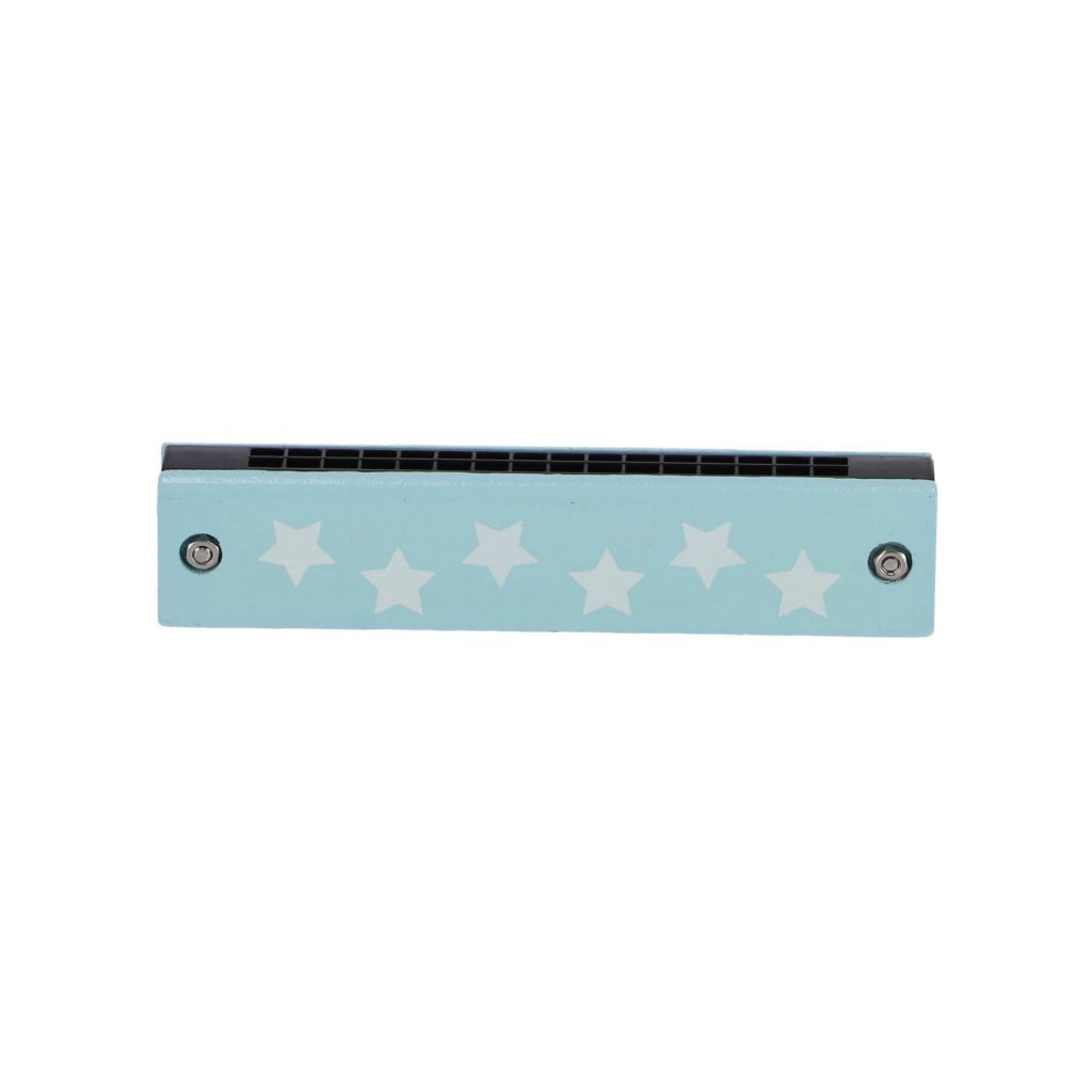 Overige Merken Mondharmonica Hout Blauw/Zwart