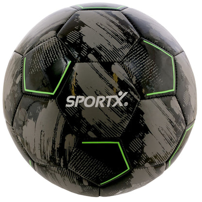 Sportx Voetbal 22 Cm 330-350 G Zwart/Grijs/Neon Groen