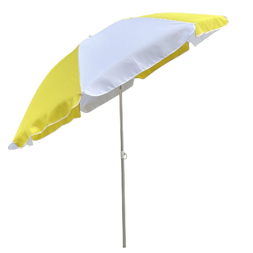 Outdoor Parasol 200 Cm Geel/Wit