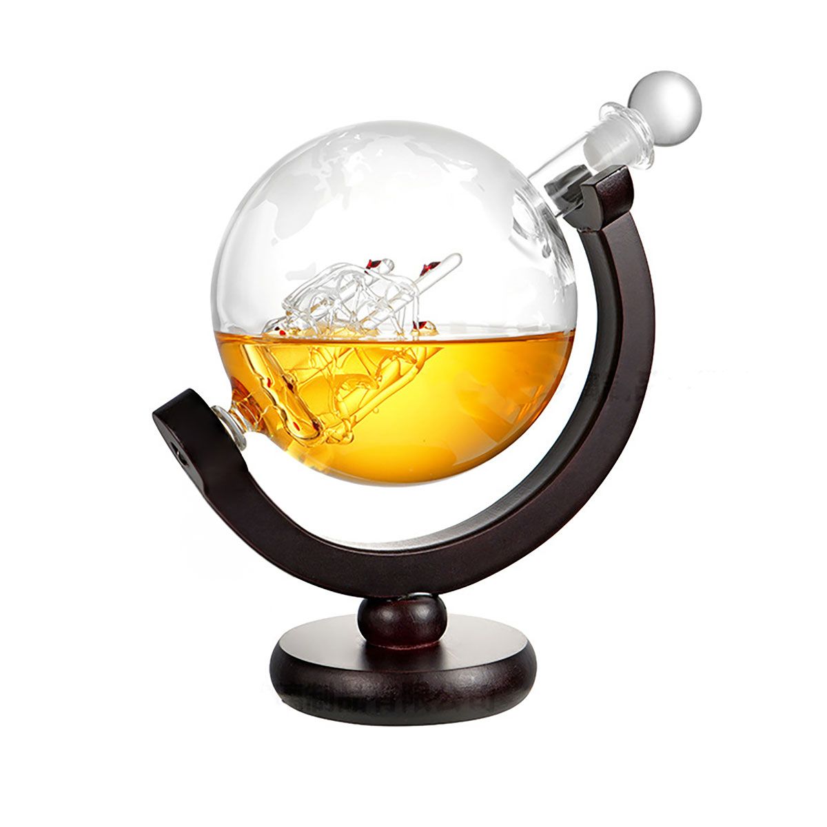 Ceruzo Whiskey Karaf - Globe Decanter - Incl. 2 Glazen