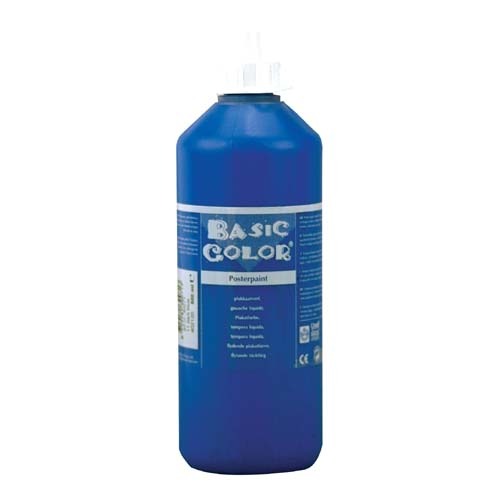 Basic Plakkaatverf Blauw 500 Ml