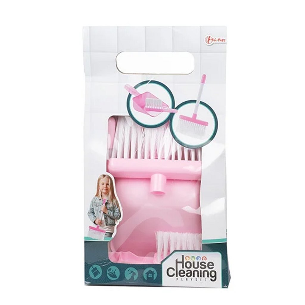 Toi-Toys House Cleaning Speelset 3-Delig Roze/Wit