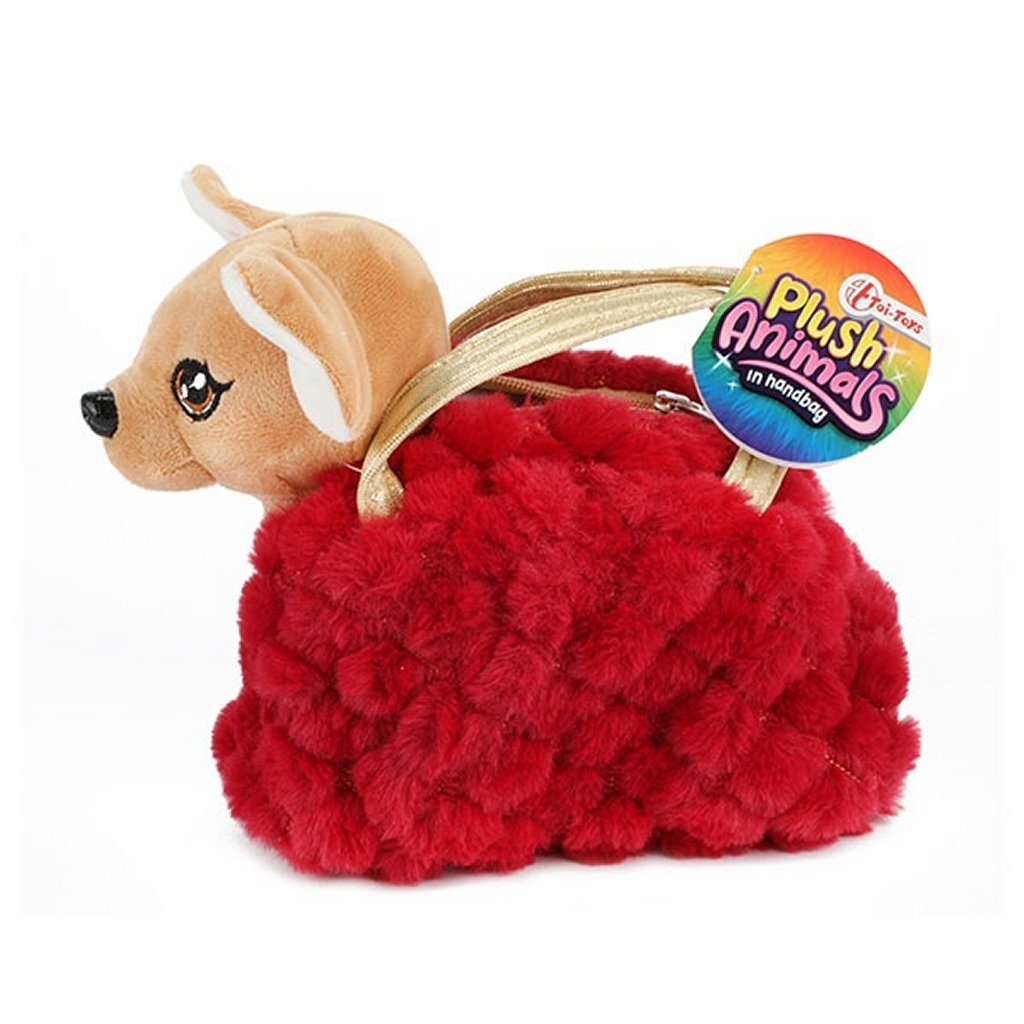 Toi-Toys Pluchen Chihuahua Hond In Blingbling Handtas