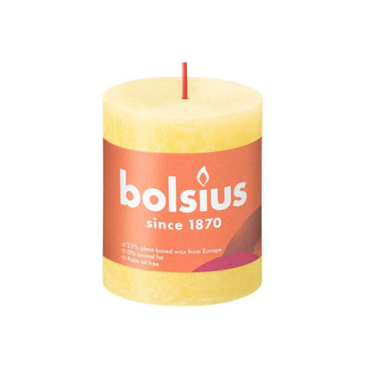 Bolsius Rustieke Stompkaars 8X6,8 Cm Sunny Yellow