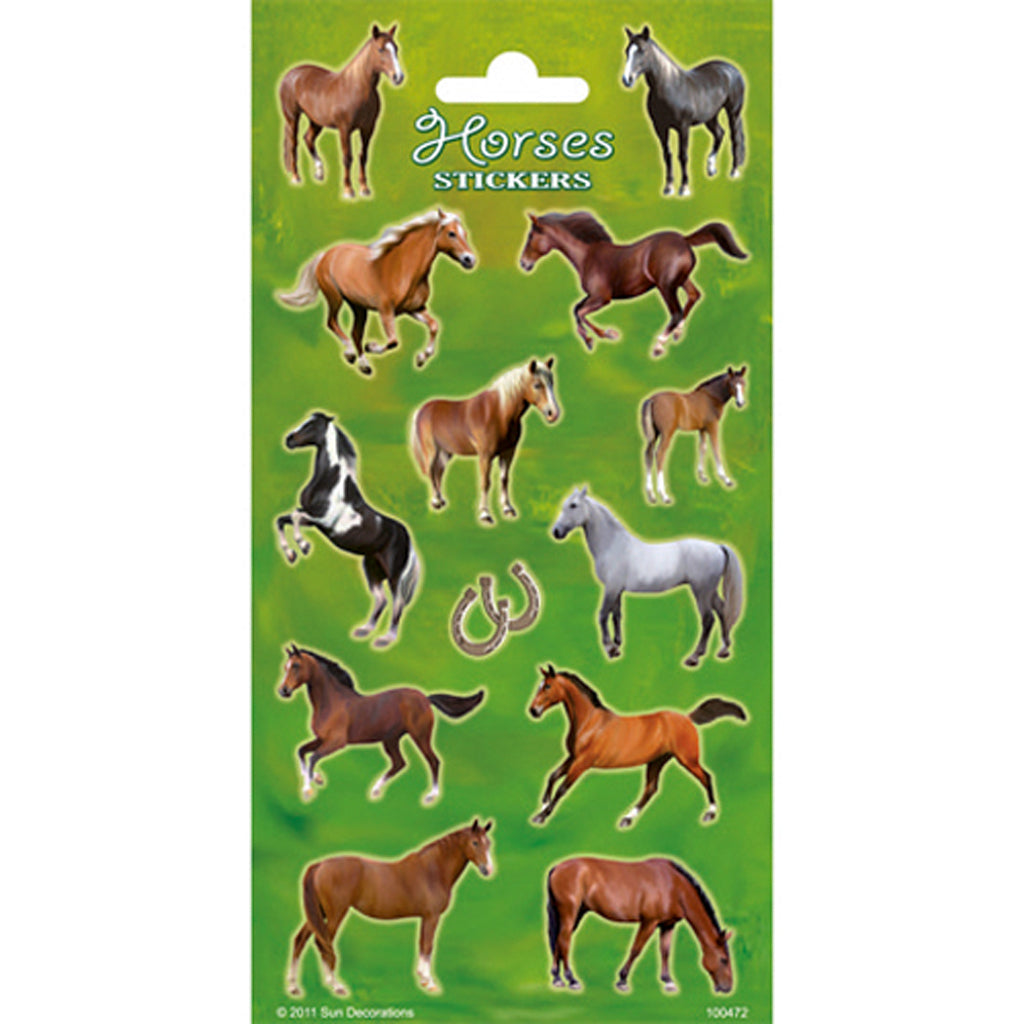 Basic Paarden Stickervel Doos 10 Stuks