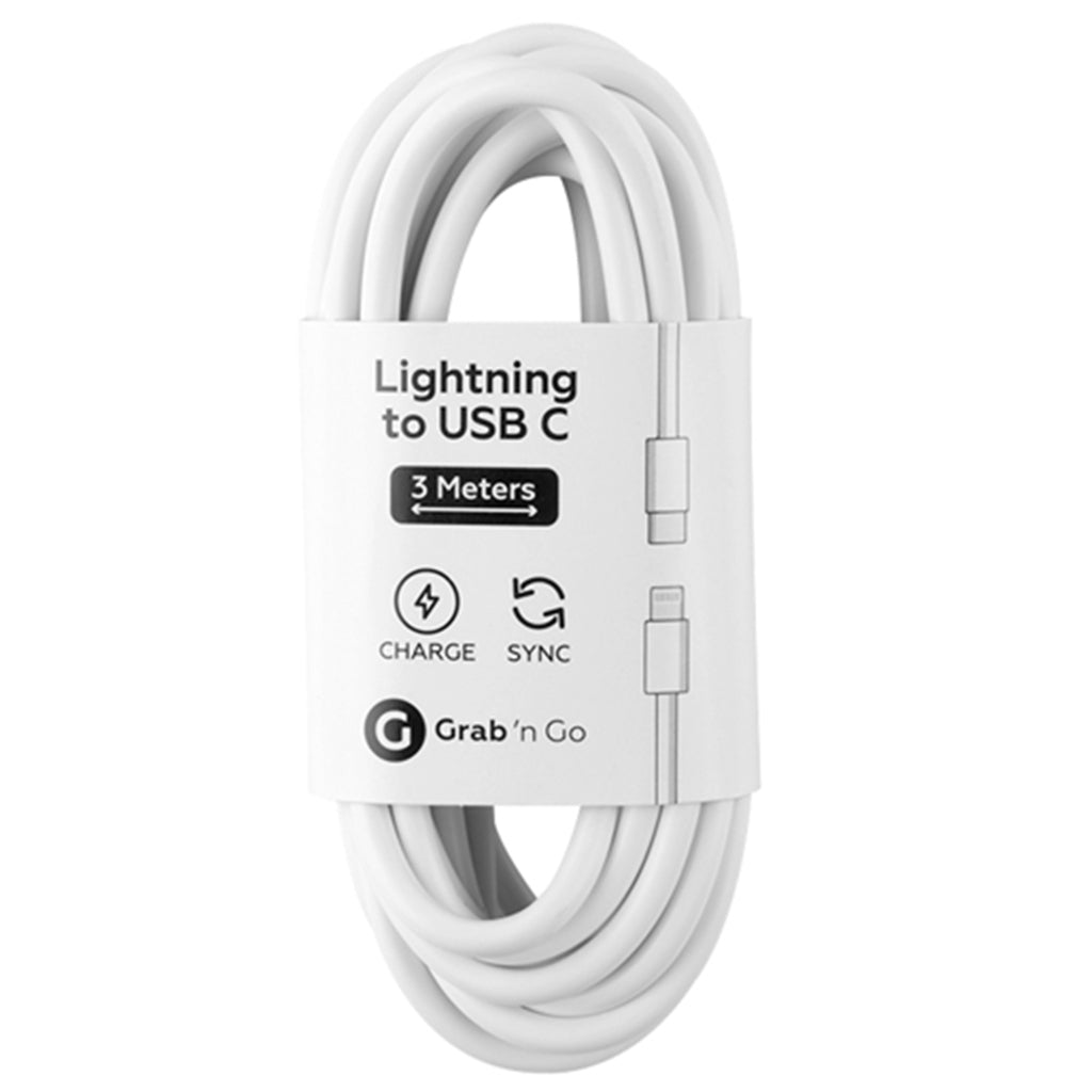 Grabngo Gng Laadk.usb-C>Lightn.3M Wit