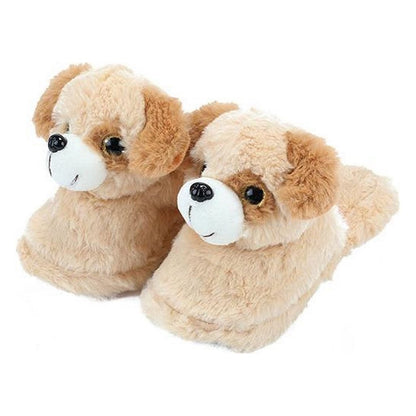 Toi-Toys Pluche Kinderpantoffels Hond Maat 25-27 Beige