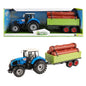 Tractor Tractor Met Oplegger En Boomstammen Fritie 20Cm