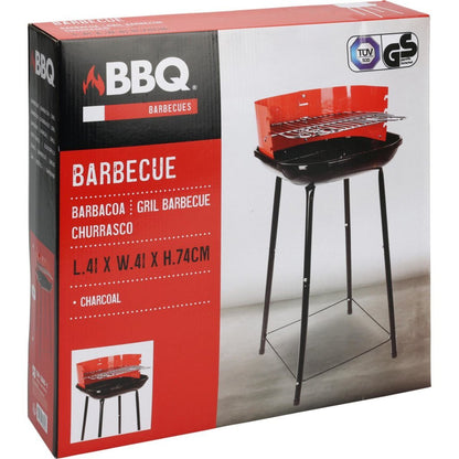 Bbq Half Open 41 Cm Rood/Zwart