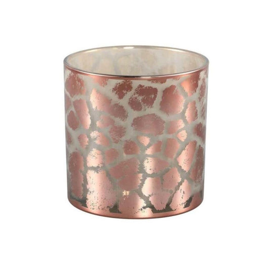 Overige Merken Windlicht Desiree Giraffeprint 15 Cm Glas/Roze