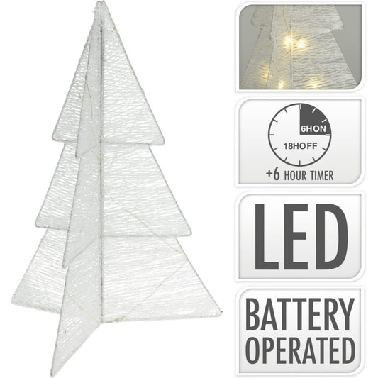 Overige Merken Kerstboom Vouwbaar Met Led Timer 50Cm Wit