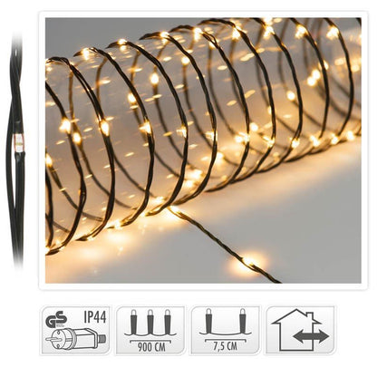 Led Verlichting 120 Led - 9 Meter - Extra Warm Wit - Voor Binnen En Buiten - Soft Wire