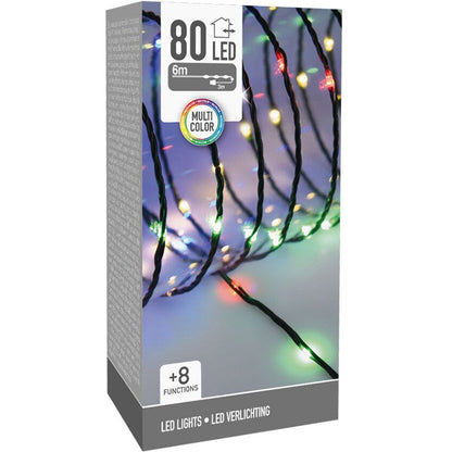 Led Verlichting 80 Led - 6 Meter- Multicolor - 8 Lichtfuncties - Soft Wire