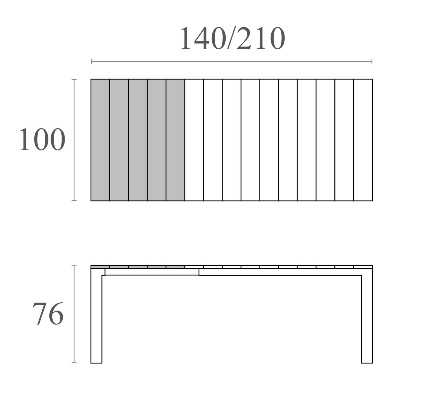 Siesta Atlantic Uitschuifbare Tuintafel Medium 140/210 Cm Wit