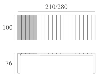 Siesta Atlantic Uitschuifbare Tuintafel Xl 210/280 Cm Wit