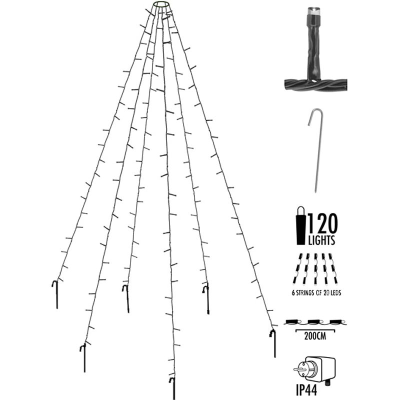 Vlaggenmast Verlichting 120 Led's