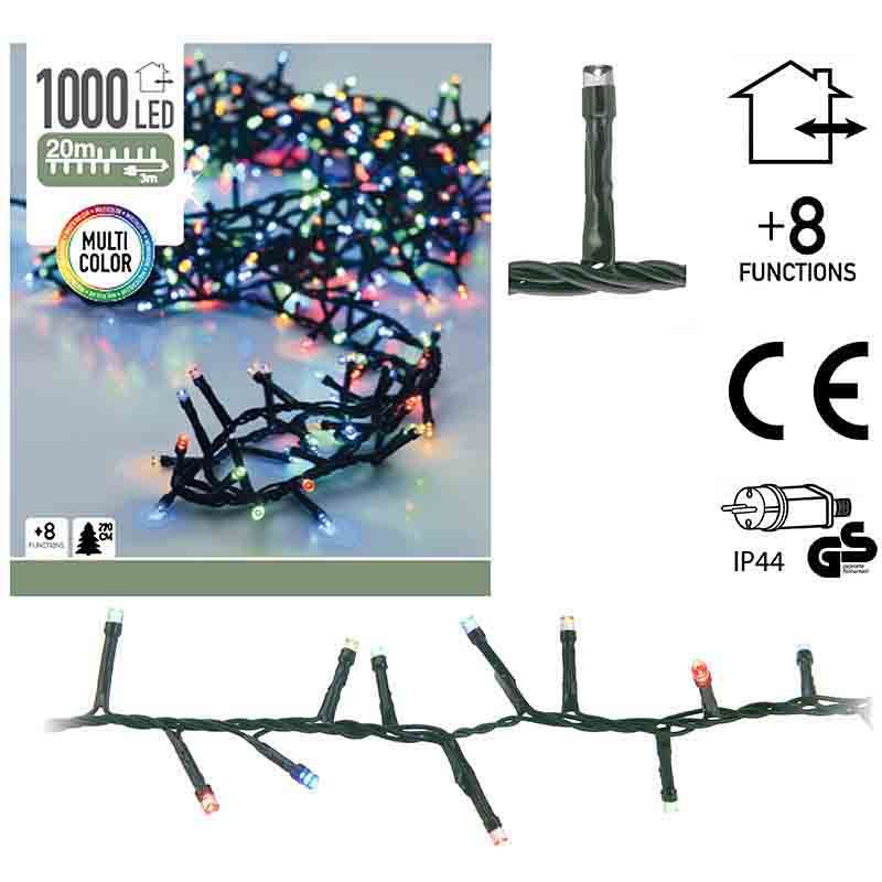 Micro Cluster - 1000 Led - 20 Meter - Multicolor - 8 Functies