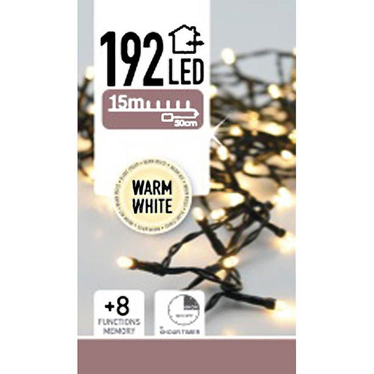 Led-Verlichting 192 Led's - Warm Wit - Op Batterij