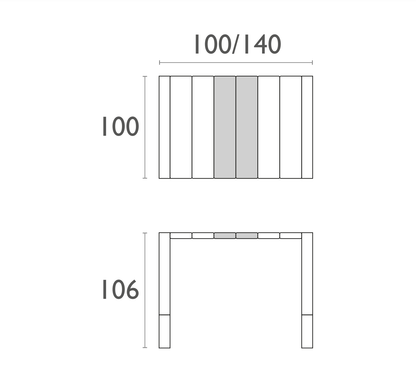 Siesta Vegas Uitschuifbare Bartafel 100/140 Cm Zwart