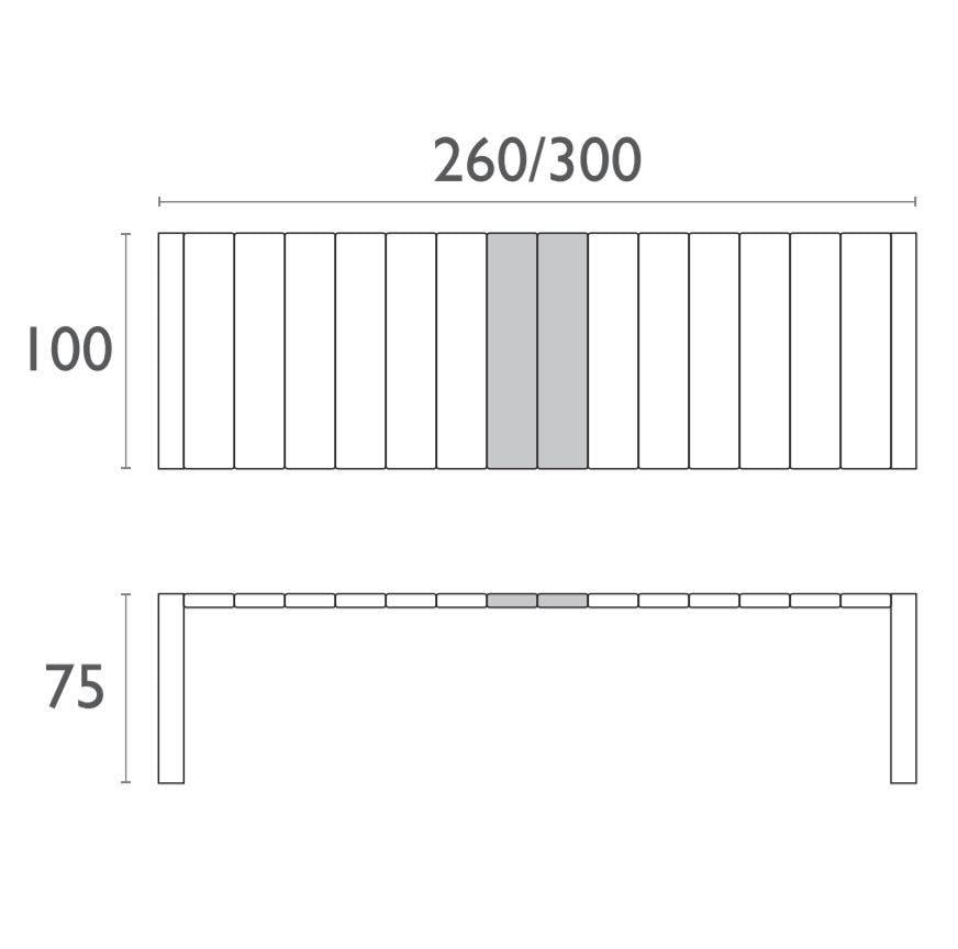 Siesta Vegas Uitschuifbare Tuintafel Xl 260/300 Cm Donkergrijs